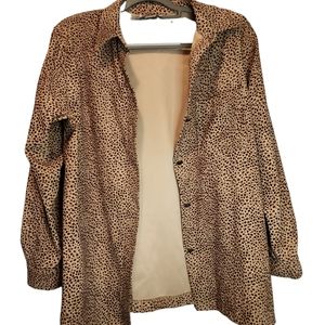 Vintage 1990 Alfred Dunner animal print silk lined Jacket